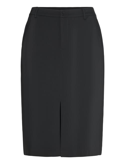 Stretch Cady Pencil Skirt Lauren Women Black