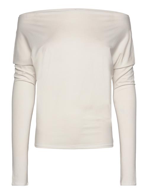 Drapy Long Sleeve Top Weekday Cream