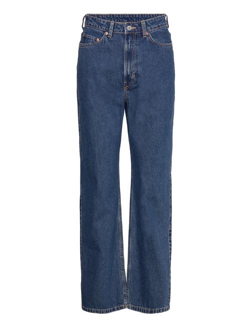 Rowe Super High Waisted Regular Straight Leg Jeans Weekday Blue