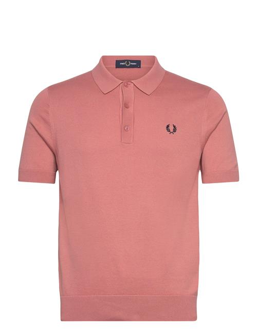 Cotton Knitted Shirt Fred Perry Pink