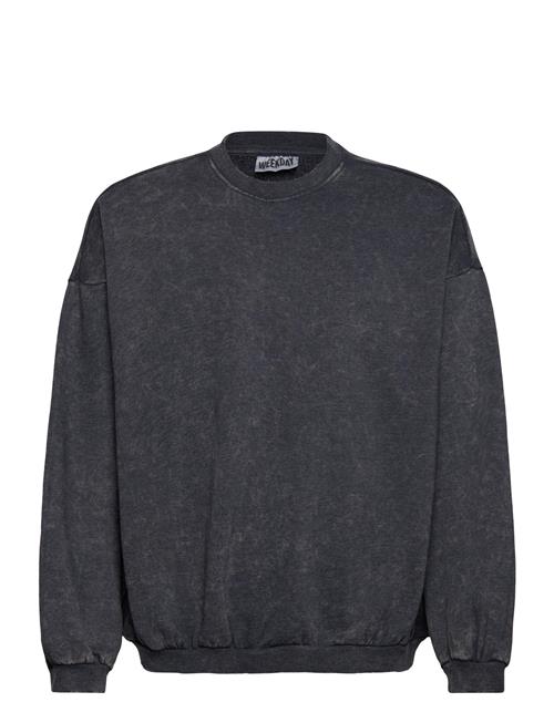 Washed Sweatshirt Weekday Navy