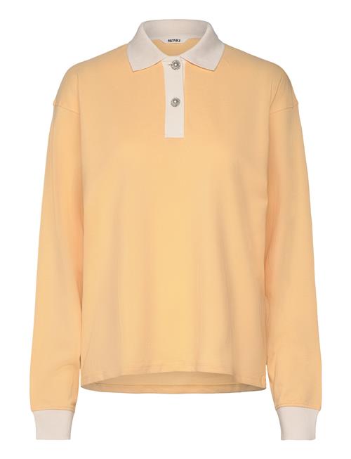 Long Sleeve Rugby Polo Top Monki Yellow