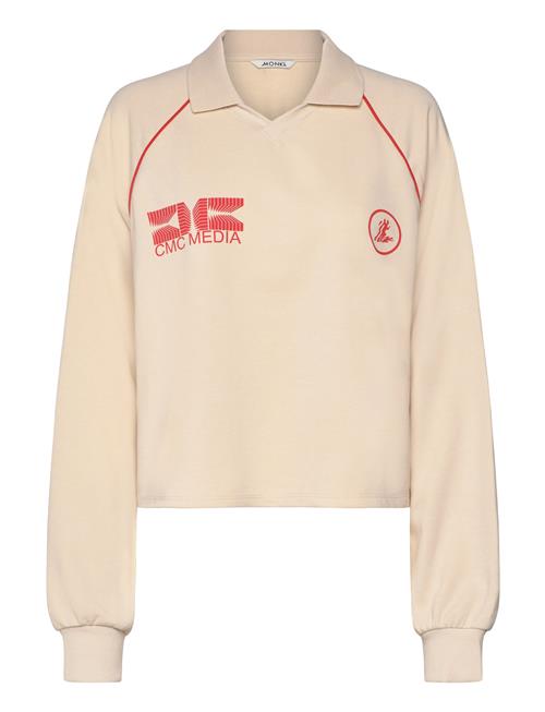 Sporty Boxy Terry Sweatshirt Monki Cream