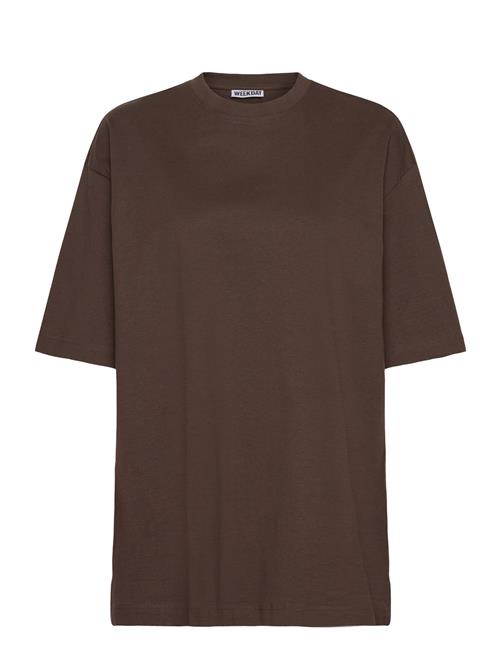 Over D T-Shirt Weekday Brown