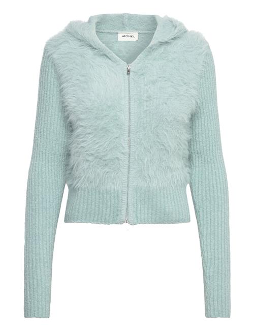 Hairy Knitted Zip Hoodie Monki Blue