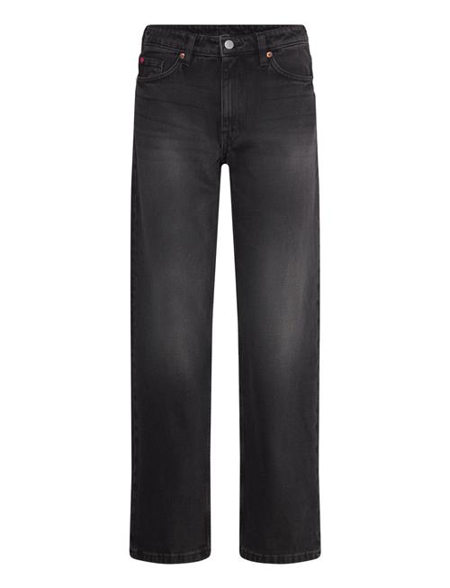 Aimo Mid Straight Jeans Monki Black