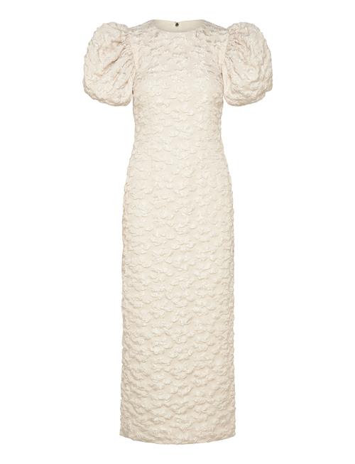 Jacquard Midi Puffy Dress ROTATE Birger Christensen Cream