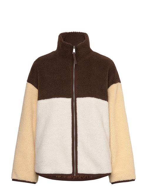 Loose Fleece Zip Jacket Monki Patterned