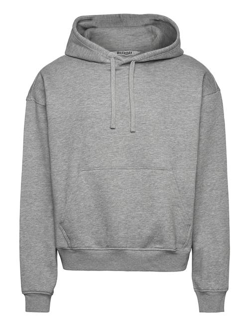 Boxy Heavyweight Hoodie Weekday Grey