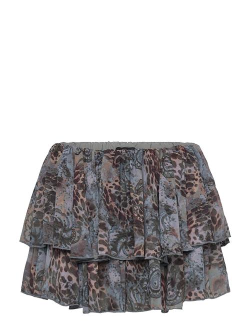 Frilled Mini Skirt Monki Blue