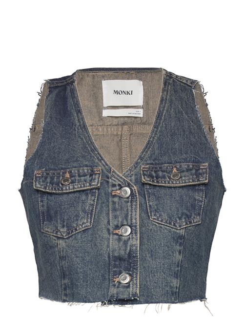 Cropped Vest Monki Blue
