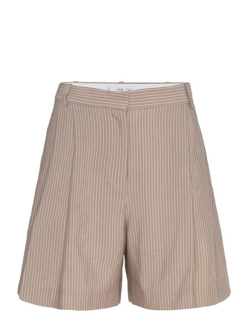 Striped Suit Bermuda Shorts Mango Beige