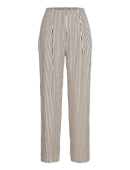 Texture Striped Trousers Mango Beige