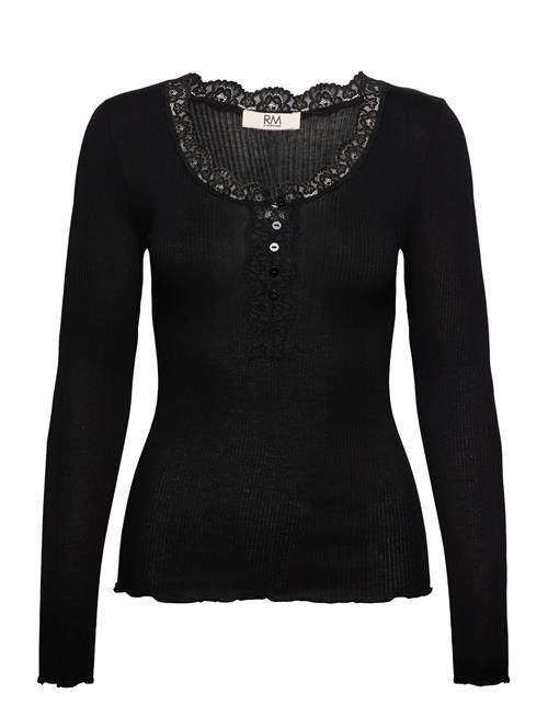 Rmwbalta Ls Regular Placket T-Shirt RM By Rosemunde Black