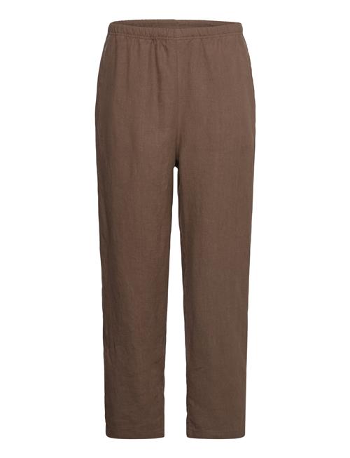 Relaxed Linen Joggers Weekday Brown