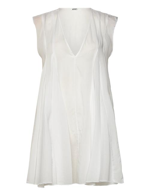 Short Chiffon Dress Weekday White