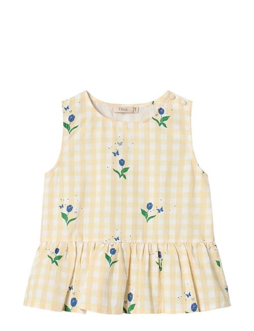 Agnes Flower Ss Top Fliink Yellow