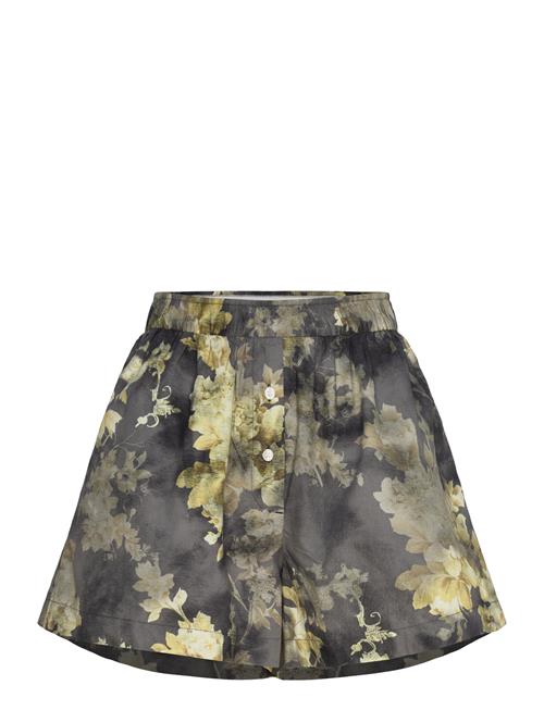 Relaxed Cotton Boxer Shorts Monki Green