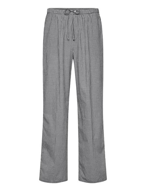 Loose Checked Trousers Weekday Black