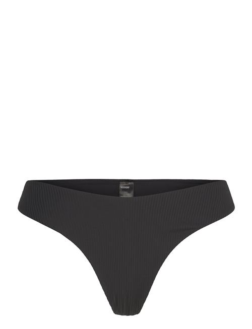 V-Shaped Ribbed Bikini Thong Weekday Black