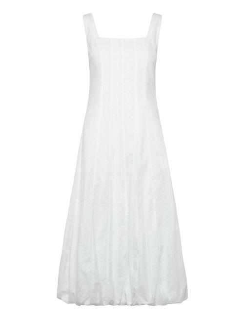 Embroidered Dress With Puffed Hem Mango White