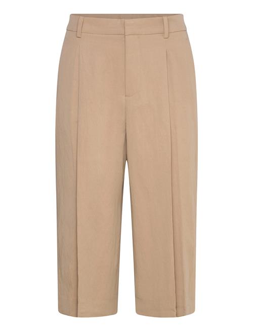 Lyocell Pleated Bermuda Shorts Mango Beige