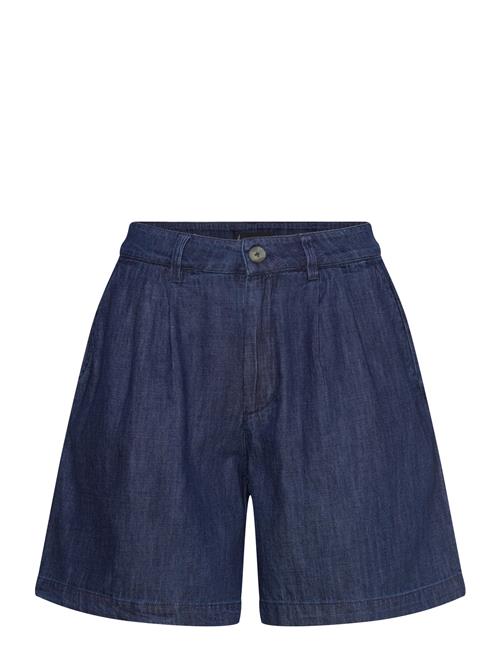 Straight-Fit Rinse-Wash Denim Bermuda Shorts Mango Navy