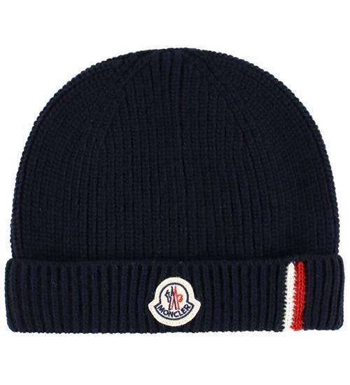 Moncler Hue - Uld - Navy m. Logostribe