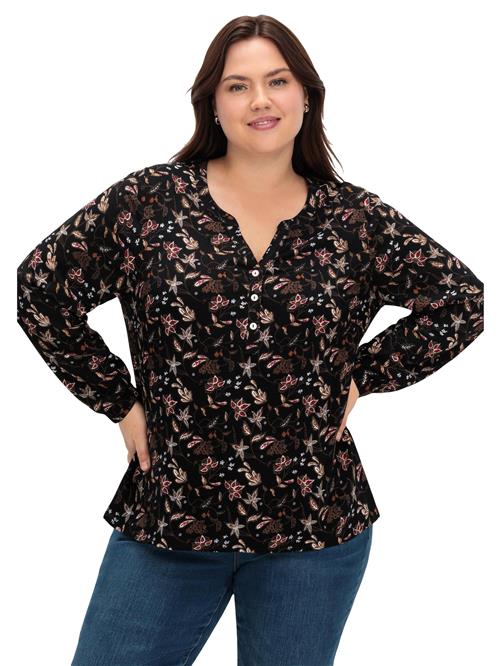 SHEEGO Tunika  beige / brun / vinrød / sort