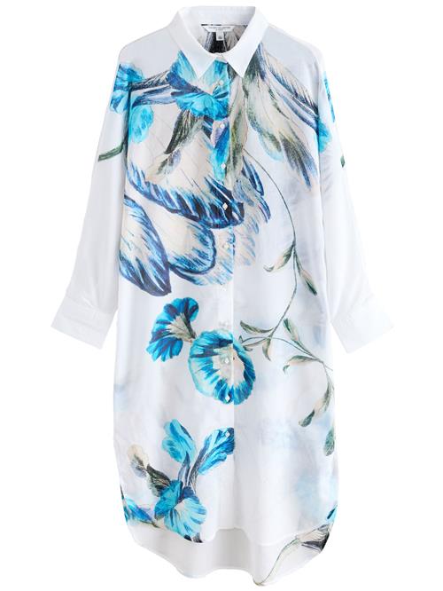 Next Bluse 'Gardens'  blå / aqua / hvid