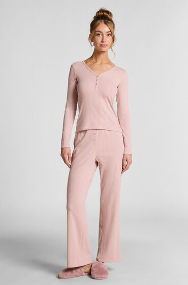 Hunkemöller Pyjamasbukser Pointelle Lyserød