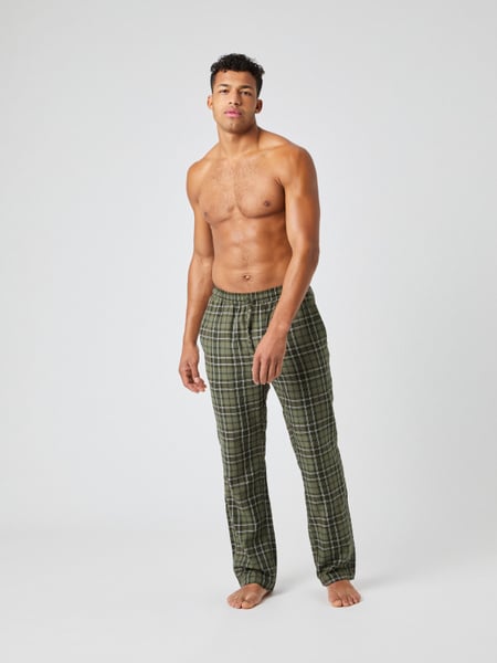Björn Borg Core Soft Flannel Pyjama Pants Grøn, XL