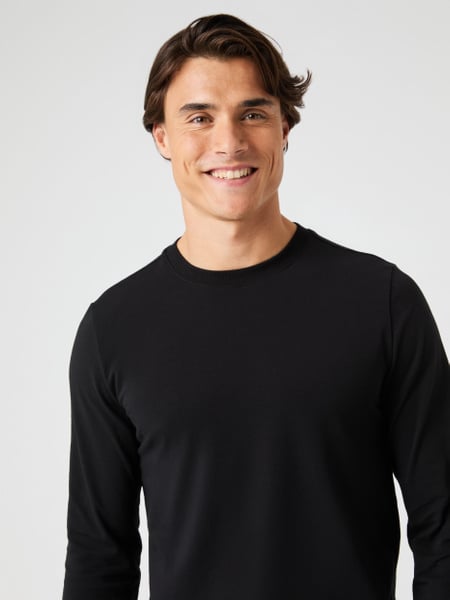 Björn Borg Core Slim Long Sleeve T-shirt 2-pack Sort, XXL