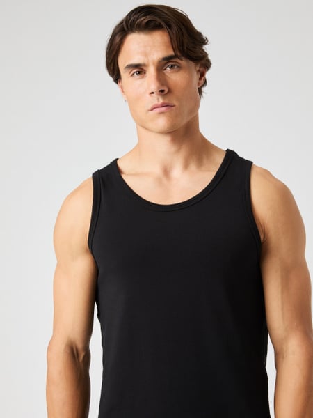 Björn Borg Core Slim Tank 2-pack Sort, XL