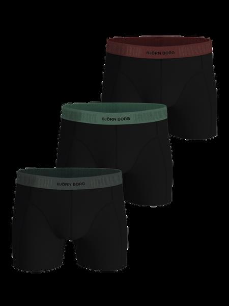 Björn Borg Organic Cotton Stretch Boxers 3-pack Sort, XXL