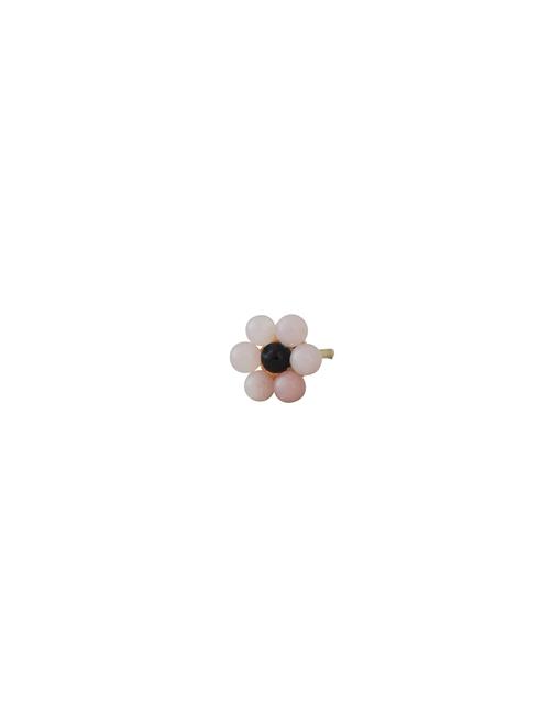 My Flower Earring Stud 7Mm Gold 1 Pcs Design Letters Pink