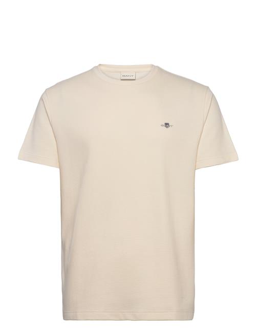 Texture Ss T-Shirt GANT Cream