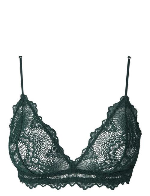 Lace Triangle Bralette 001 Understatement Underwear Green