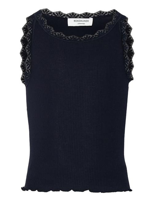 Rkbalta Sl Top W/ Lace Cropped Rosemunde Kids Navy