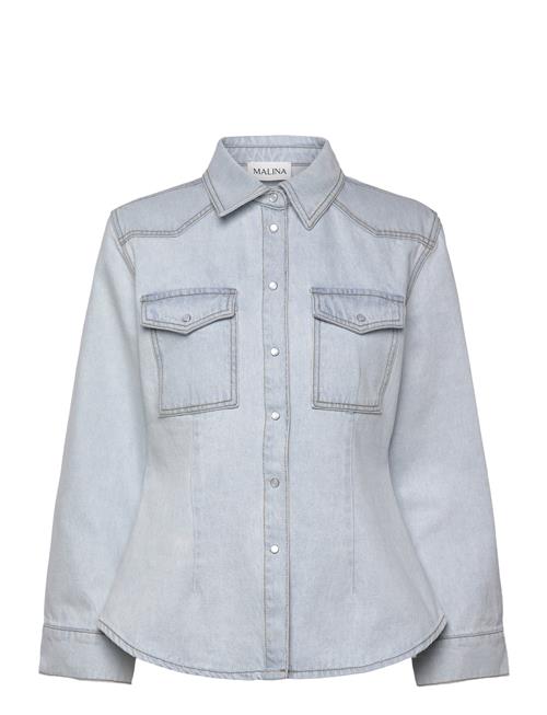 Anthea Fitted Waist Denim Shirt Malina Blue