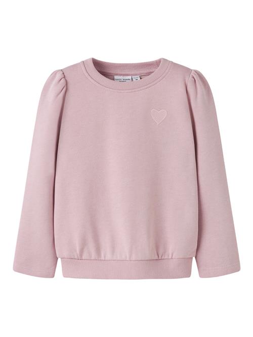 NAME IT Sweatshirt Vima Burnished Lilac Heart Embroidery