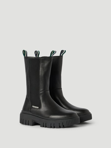 Björn Borg Women's Chelsea High Leather Boots Sort, 37