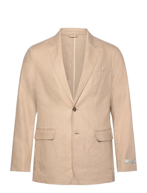 Se Reg Gmnt Dye Linen Blazer GANT Beige ved Booztlet