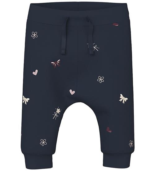 Name It Bukser - NbfVandora - Navy Blazer/Flowers and Hearts