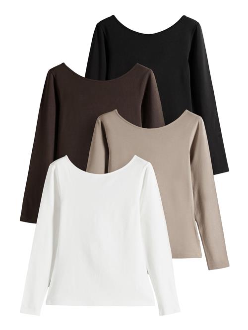 The Set Shirts  mørkebeige / mørkebrun / sort / hvid