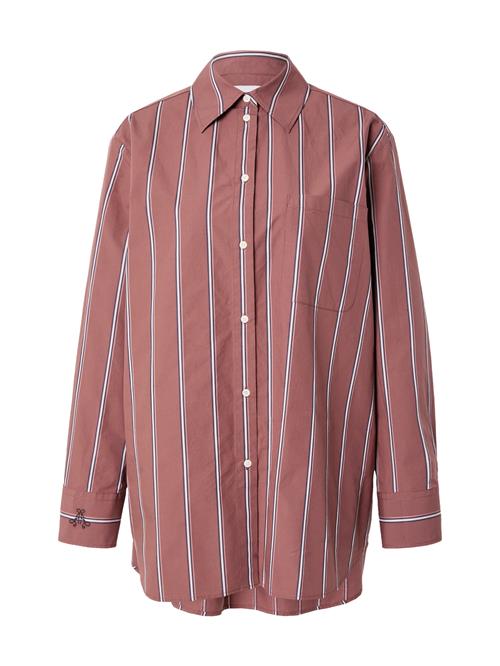 ARMEDANGELS Bluse 'HALIAA'  marin / pitaya / burgunder / hvid