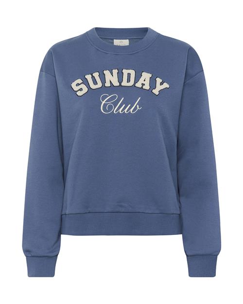 Kaffe Sweatshirt 'KAElenora'  safir / sort / offwhite