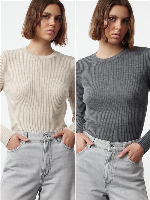 Trendyol Pullover  creme / mørkegrå
