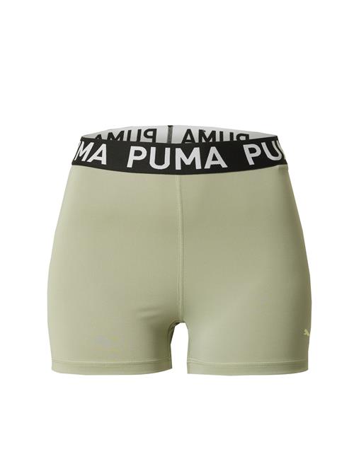 PUMA Sportsbukser 'Strong 3'  pastelgrøn / sort / hvid