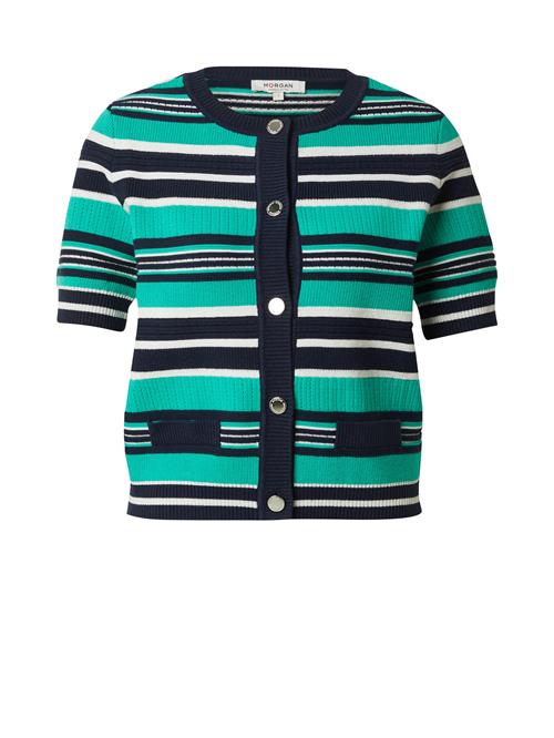 Morgan Cardigan '252-CELIN'  navy / turkis / hvid